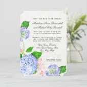 青nピンクアジサギフローラアラベスク 招待状 (スタンド正面)