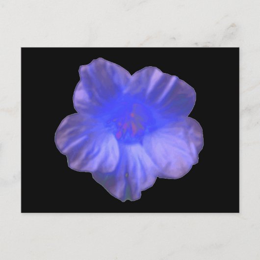 青Nasturtiumフラワーポストカード ポストカード (正面)