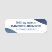 青Noロゴ従業員名と役職 名札 (正面)