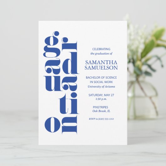 青No写真卒業 招待状 (スタンド正面)