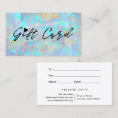 青opalテクスチャギフト証書 名刺 (正面/裏面)