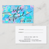 青opalテクスチャ参照カード 名刺 (正面/裏面)