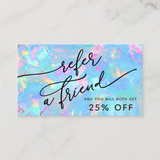 青opalテクスチャ参照カード 名刺 (正面)