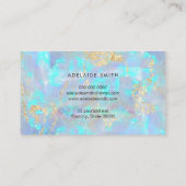 青opalテクスチャ背景ロイヤリティカード 名刺 (裏面)