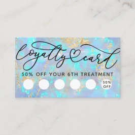 青opalテクスチャ背景ロイヤリティカード 名刺