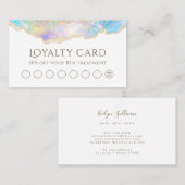 青opalデザインロイヤリティカード 名刺 (正面/裏面)