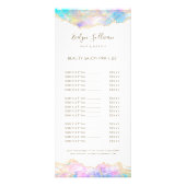 青opalデザイン価格表ラックカード ラックカード (正面)