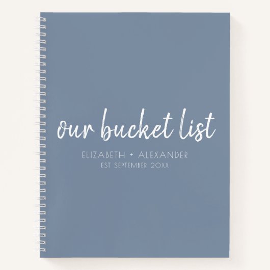 青Our Bucket List Cooles Keepsake Journal ノートブック (正面)