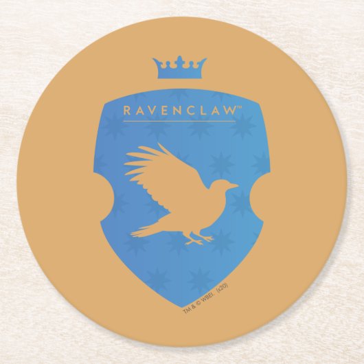 青RAVENCLAW™王冠クレスト ラウンドペーパーコースター (正面)