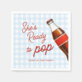 青Ready To Sodaポップ・アートの Cola赤ポップ・アートのちゃんシャワー スタンダードカクテルナプキン (正面)