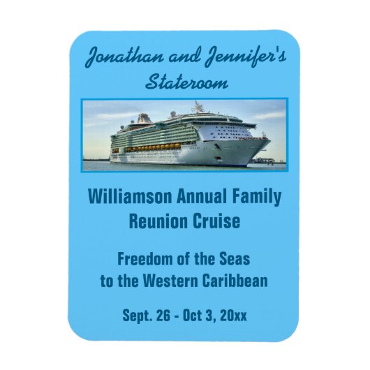 青RFN2クルーズステートルームドアマーカー マグネット (縦)