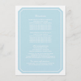 青Simple Information エレガント Card エンクロージャーカード