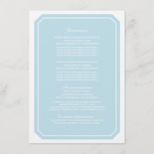 青Simple Information エレガント Card エンクロージャーカード (正面)