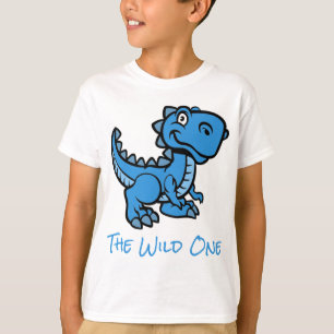青Tレックス恐竜パーソナライズされた名 Tシャツ