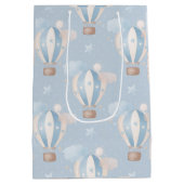 青Taupeエアバルーン星雲ボーイシャワー ミディアムペーパーバッグ (裏面)