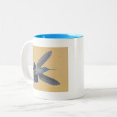 青throatedハチドリのツートーンマグ ツートーンマグカップ (正面左)