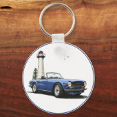 青TR6 キーホルダー (正面)