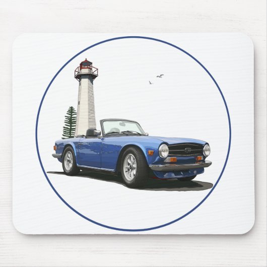 青TR6 マウスパッド (正面)