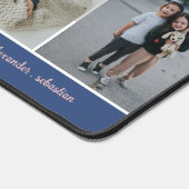 青We愛おばあちゃんの写真コラージュ孫の名前 デスクマット (コーナー)