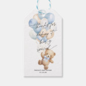 青Webearly待つことができモダンる男の赤ちゃんシャワー ギフトタグ (正面)