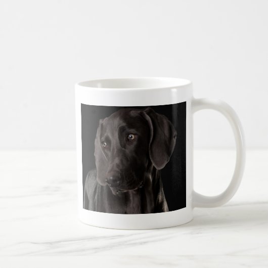 青Weimaraner コーヒーマグカップ (右)