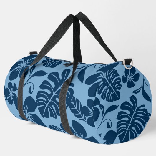 青x 2のピンクビキニ模様 ダッフルバッグ (左コーナー)