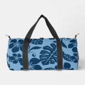 青x 2のピンクビキニ模様 ダッフルバッグ (正面)