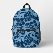 青x 2のピンクビキニ模様 プリントバックパック (正面)