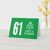 静おもしろい保ミーム61番目の誕生日グリーティングカード カード (黄色い花)