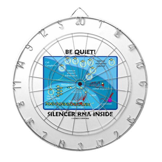 静かがあって下さい! 消音装置のRNAの内部(分子生物学) ダーツボード (正面)