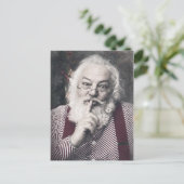 静かがあるように言っているクラシックなサンタクロース シーズンポストカード (スタンド正面)