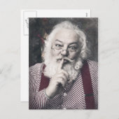 静かがあるように言っているクラシックなサンタクロース シーズンポストカード (正面/裏面)