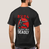 静かしかし致命的 – 忍者パパティー Tシャツ (裏面)