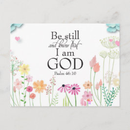 静かである |プサルムス・クリスチャン・フラワー ポストカード