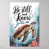 静かでいて、知れ。キリスト教の幼児期の壁画 ポスター (正面)