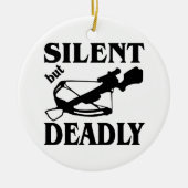 静かでしかし致命的な石弓の狩り セラミックオーナメント (正面)