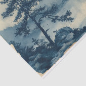 静かでガラス色の川のある美しい風景 薄葉紙 (詳細)