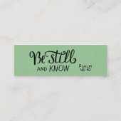 静かで知っているミニ聖なる書物、 経典通話カード スキニー名刺 (裏面)