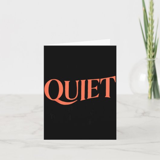 静かで笑顔なら逃げるべきかもよ カード (正面)