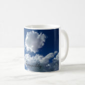 静かで腫れた雲の日が差すことマグ コーヒーマグカップ (正面右)