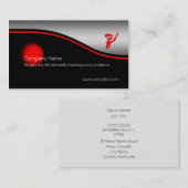 静かで赤い忍者の暗殺者、赤い点、金属一見 名刺 (正面/裏面)