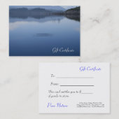 静かで青い水のギフト券のさざ波 割引カード (正面/裏面)