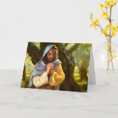 静かで静かな時間のグリーティングカード カード (黄色い花)