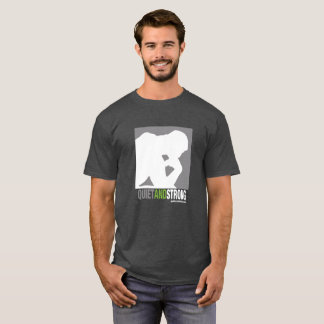 静かで、強いロゴのワイシャツ-暗闇 Tシャツ