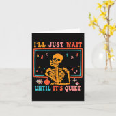 静かなのを待つだけのスケルトン先生H カード (黄色い花)