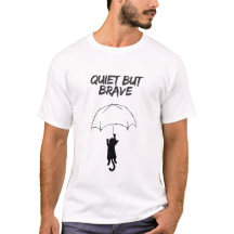 静かなる勇者猫 – カスタムテキスト入り猫Tシャツ