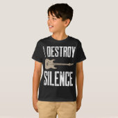 静かなエレクトリックギタリスト・ギータを破壊 Tシャツ (正面フル)