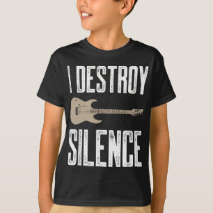 静かなエレクトリックギタリスト・ギータを破壊 Tシャツ