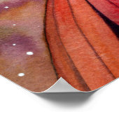 静かなエンバーフェアリーとフクロウのファンタジーアート ポスター (角)