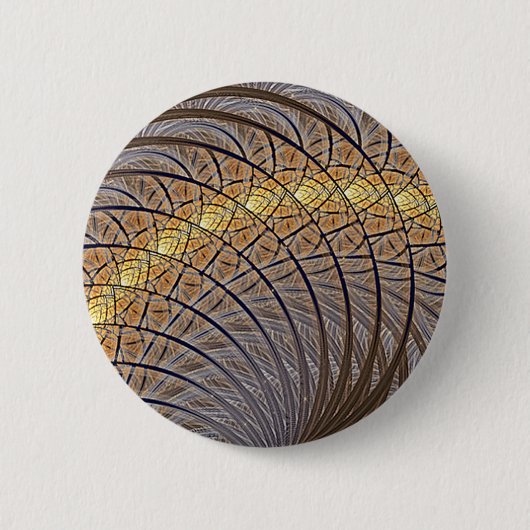 静かなオオカミの月 缶バッジ (正面)